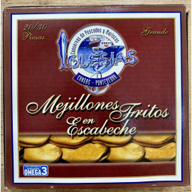 Mejillones fritos en escabeche "Iglesias" 20/30 piezas 330gr
