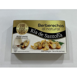 Berberechos al natural "Ría de Santoña" 15/20 piezas Rías Gallegas 63gr