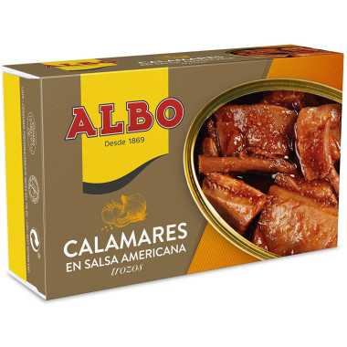 Calamares a trozos en salsa americana "Albo" 112gr