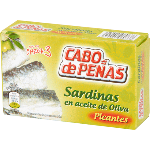Sardinas en aceite de oliva picantes "Cabo de Peñas" 120gr