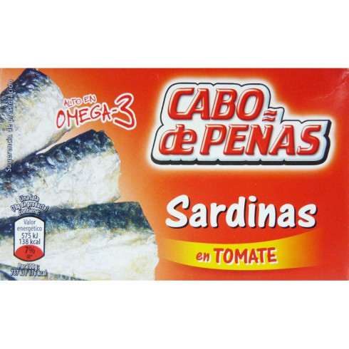 Sardinas en tomate "Cabo de Peñas" 120gr