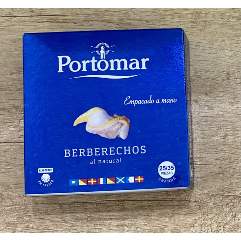 Berberechos al natural "Portomar" Empacados a mano, 25/35 piezas 111gr