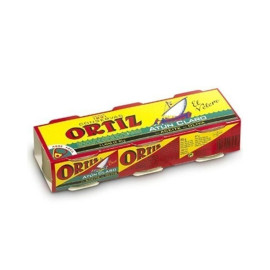 Atún claro en aceite de oliva "Ortiz" Pack de 3 latas (3 x 92gr)