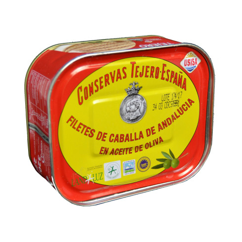 Filetes de caballa de Andalucía en aceite de oliva "Tejero" 320gr