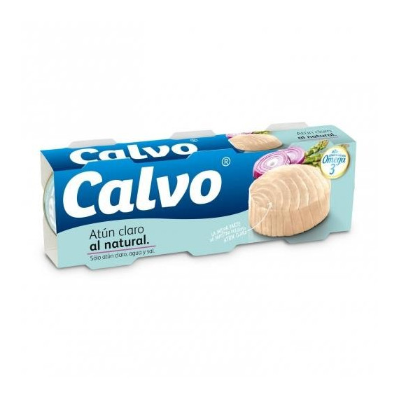 Atún claro al natural "Calvo" pack 3 latas (3 x 80gr)