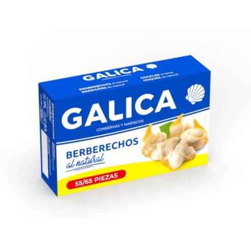 Berberechos al natural "Galica" 55/65 piezas 111gr