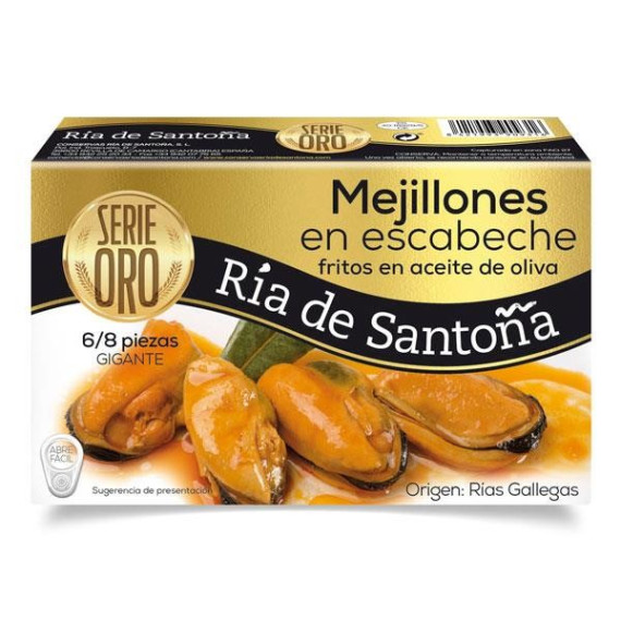 Mejillones en Escabeche con Aceite de Oliva 6-8 