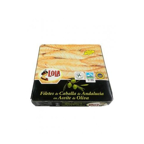 Filetes de caballa de Andalucía en aceite de oliva "Lola" 260gr