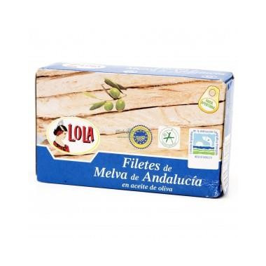 Filetes de melva de Andalucía en aceite de oliva "Lola" 115gr