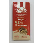 Chocolate negro 50% con almendras "Pérez" 125gr