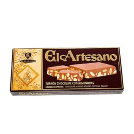 Turrón chocolate con almendras "El Artesano" 200 gr