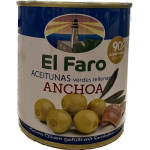 Aceitunas verdes rellenas de anchoa "El Faro" 200gr
