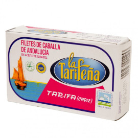 Filetes de caballa de Andalucía en aceite de girasol "La Tarifeña 120gr
