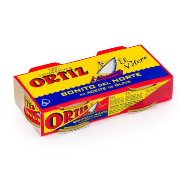 Bonito del Norte en aceite de oliva "Ortiz" Pack 2 (2 x 63gr)