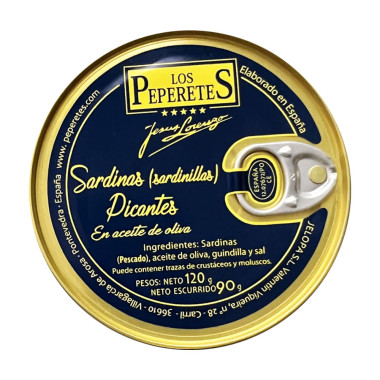 Sardinillas picantes en aceite de oliva "Los Peperetes" 120gr