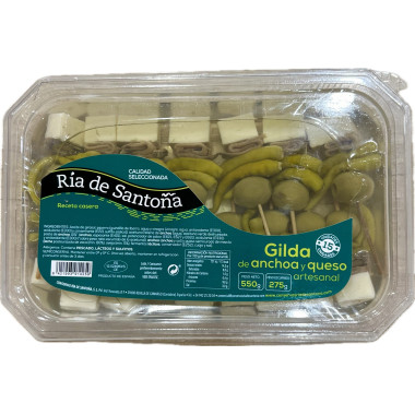 Gildas artesanas de anchoa y queso "Ría de Santoña" 550gr 