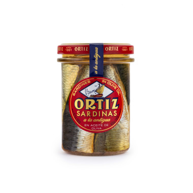 Sardinas a la antigua en aceite de oliva "Ortíz" bote 190gr