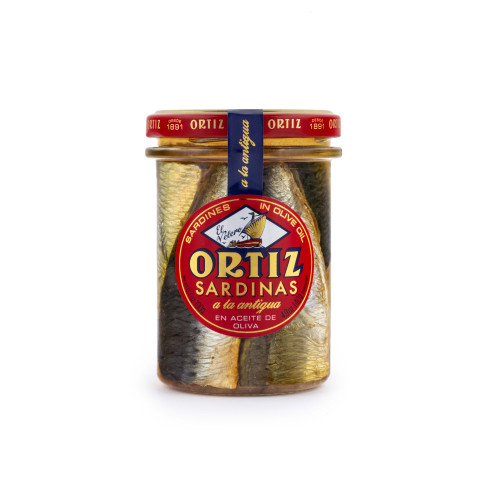 Sardinas a la antigua en aceite de oliva "Ortiz" bote 190gr