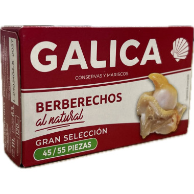Berberechos al natural "Galica" 45/55 piezas Gran Selección 111gr