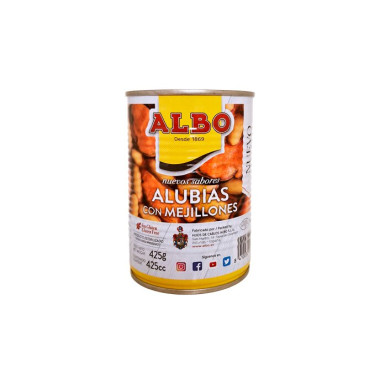 Alubias con mejillones "Albo" 425gr