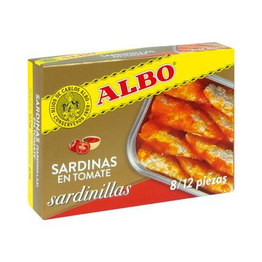 Sardinillas en tomate "Albo" 8/12 piezas 105gr