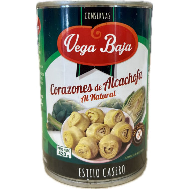 Corazones de alcachofa "Vega Baja" 20/25 piezas 420gr