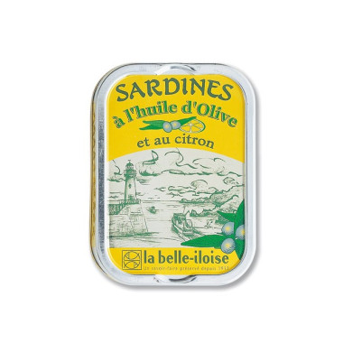 Sardinas con aceite de oliva virgen extra y limón "La Belle-Iloise" 115gr