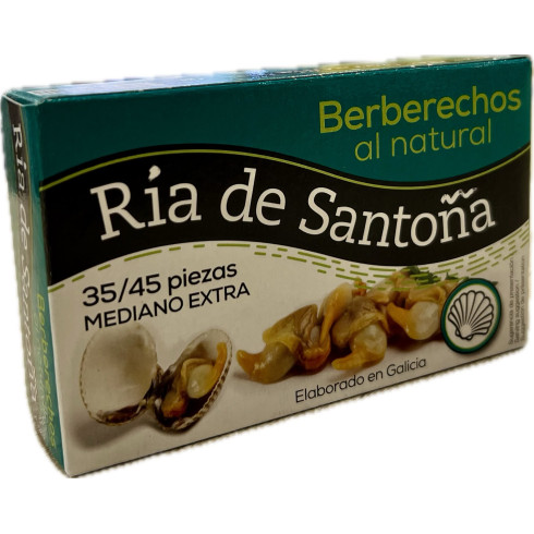 Lote 2 latas de berberechos al natural "Ría de Santoña" 35/45 piezas 115gr