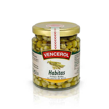 producto Habitas fritas baby en aceite de oliva "Vencerol" 235gr