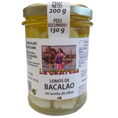 Lomos de Bacalao en aceite de oliva "La Castreña" 200gr