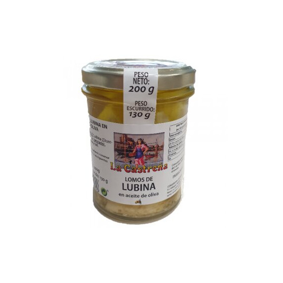 Lomos de lubina en aceite de oliva "La Castreña" 200gr