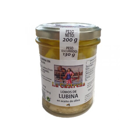 Lomos de lubina en aceite de oliva "La Castreña" 200gr