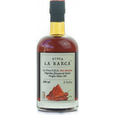 Condimento de aceite de oliva virgen extra con pimentón picante "Finca la Barca" 200ml