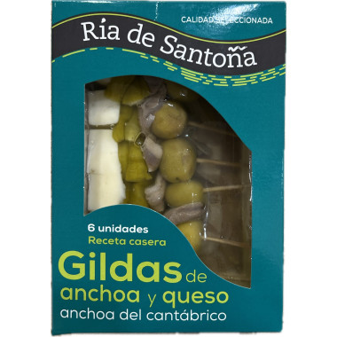 Gildas de anchoa y queso "Ría de Santoña" 214gr 6 unidades