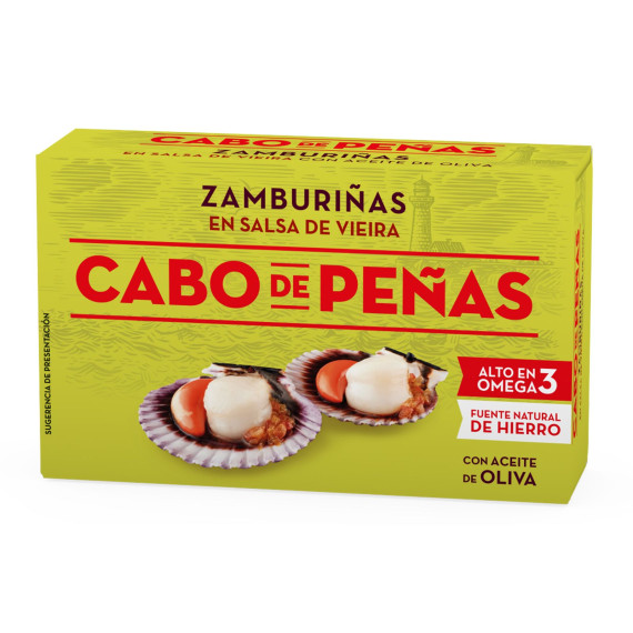 Zamburiñas en salsa de vieira "Cabo de Peñas" 111gr