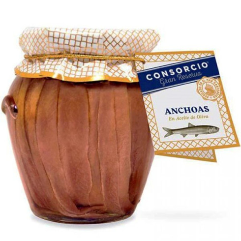 Anchoas del Cantábrico en aceite de oliva "Consorcio" Gran Gourmet 310gr