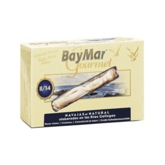 Navajas al natural "Baymar Gourmet" 8/14 piezas 110gr