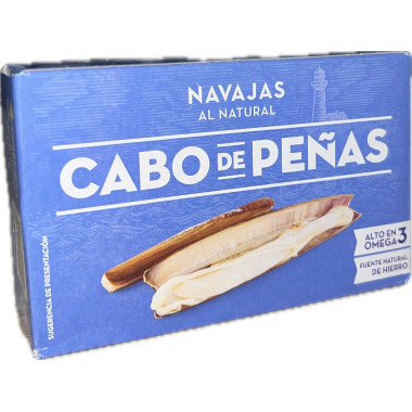 Navajas al natural "Cabo de Peñas" 4/6 piezas 111gr