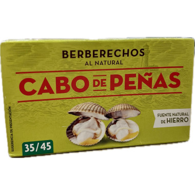 Berberechos al natural "Cabo de Peñas" 35/45 piezas 85gr