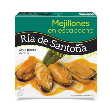 Mejillones en escabeche "Ría de Santoña" 10/14 266gr