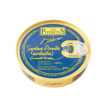 Sardinillas picantes en aceite de oliva "Los Peperetes" 120gr