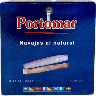 Navajas al natural "Portomar" 3/5 piezas Rías Gallegas 111gr
