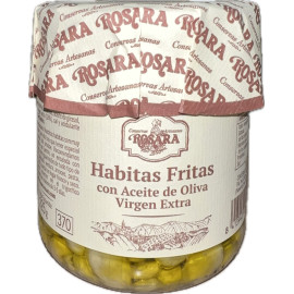 Habitas fritas con aceite de oliva virgen extra "Rosara" 335gr
