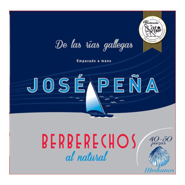 Berberechos al natural "José Peña" 40/50 piezas 110gr Rías Gallegas