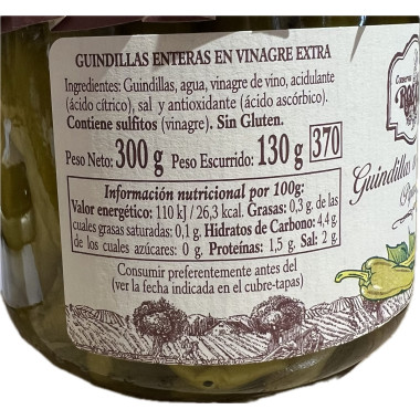 Guindillas en vinagre (piparras) "Rosara" 300gr