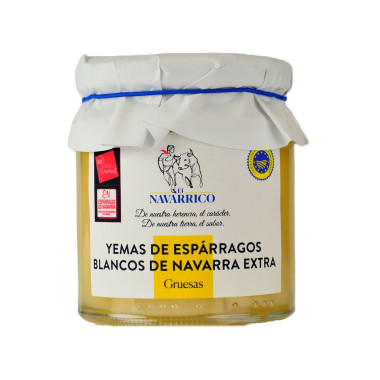 Yemas de espárragos blancos de Navarra "El Navarrico" Gruesas 230gr
