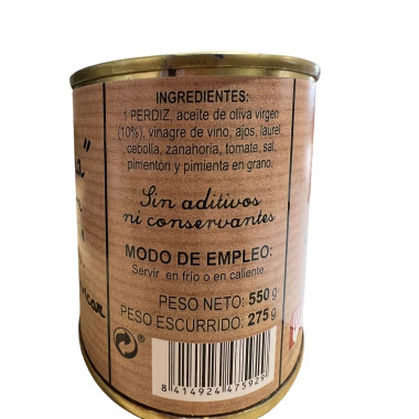 Perdiz estofada "Abuela Juliana" Jespep 550gr