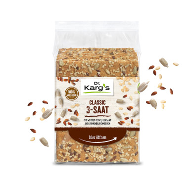 Pan crujiente integral clásico con 3 semillas " Dr. Karg's" 200gr